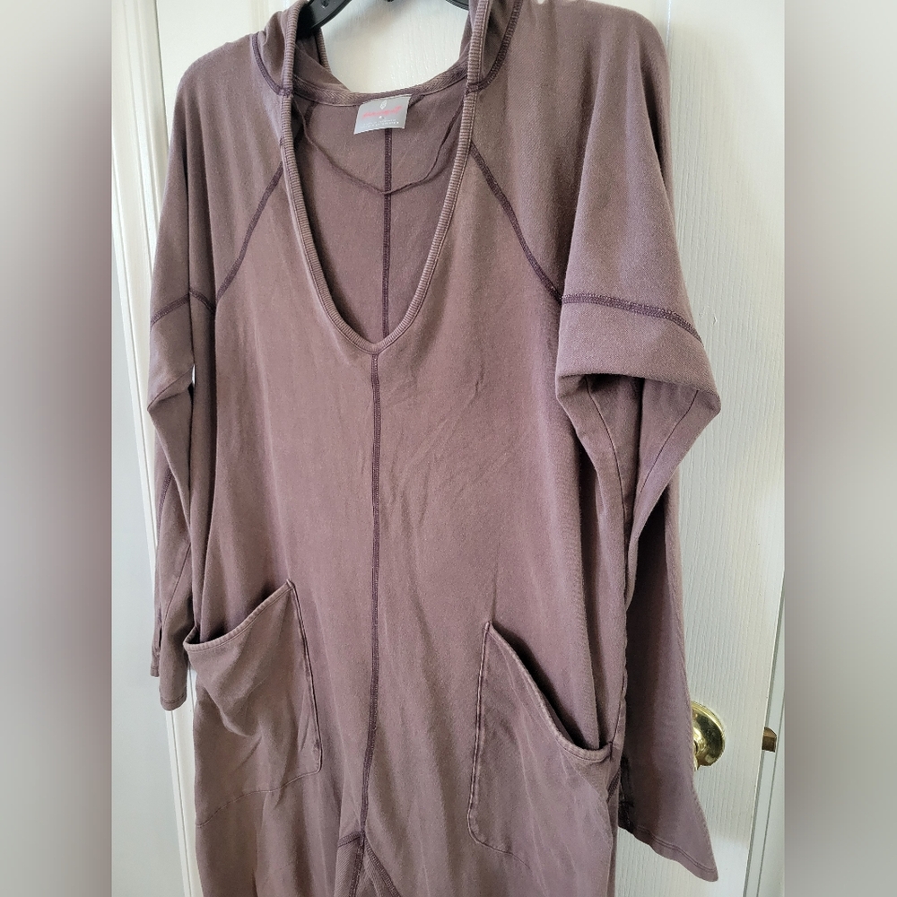 Free People FP Movement Hot Shot Long Sleeve Romper Dark Espresso Brown Small - Picture 5 of 14